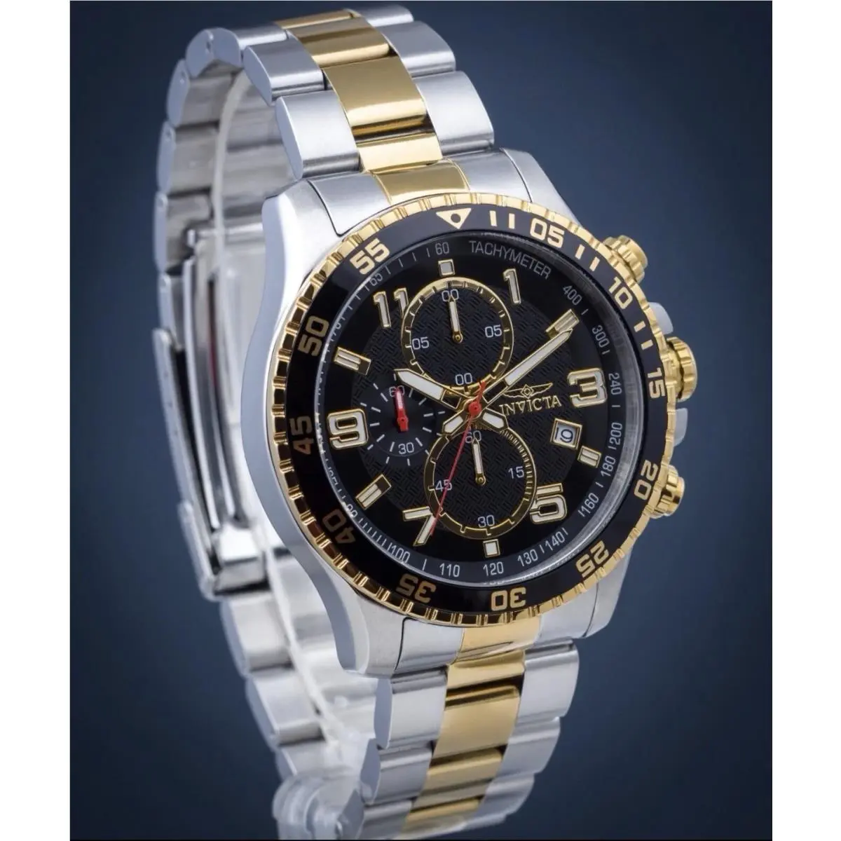 Invicta 14876 45mm Specialty Chronograph Silver Gold Two Tone SS Watch