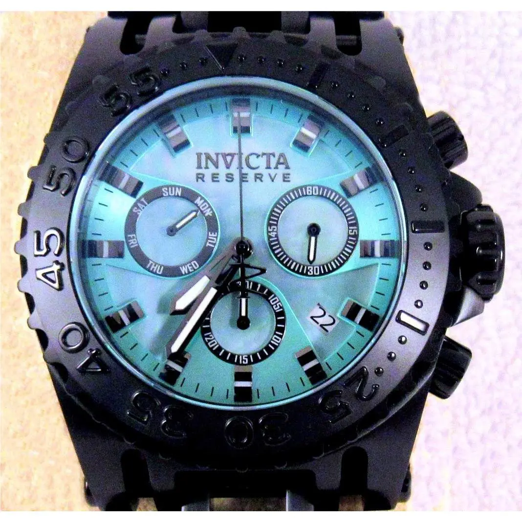 Invicta Reserve Venom 42mm Gold Chronograph Diamond Dial Women`s Watch