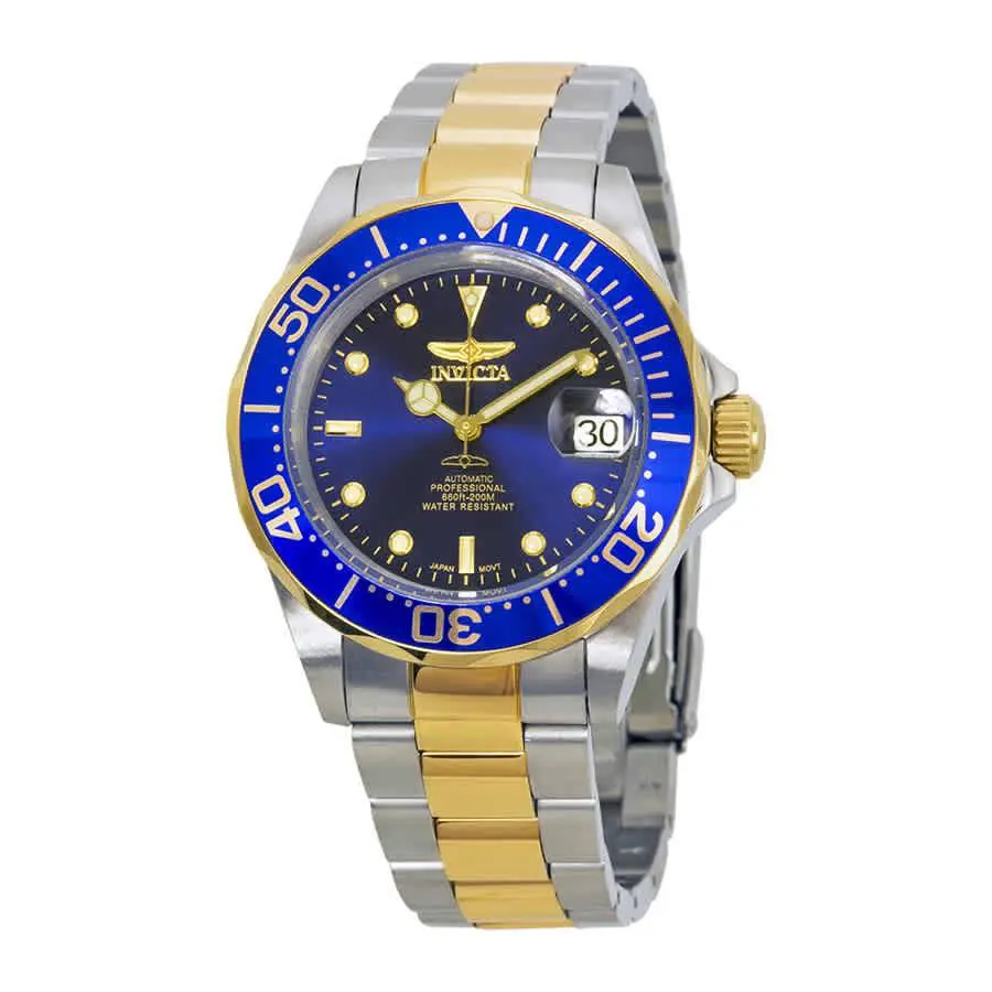 Invicta Pro Diver Automatic Blue Dial Men`s Watch 8928 - Blue / Gold, Dial: Blue, Band: Gold