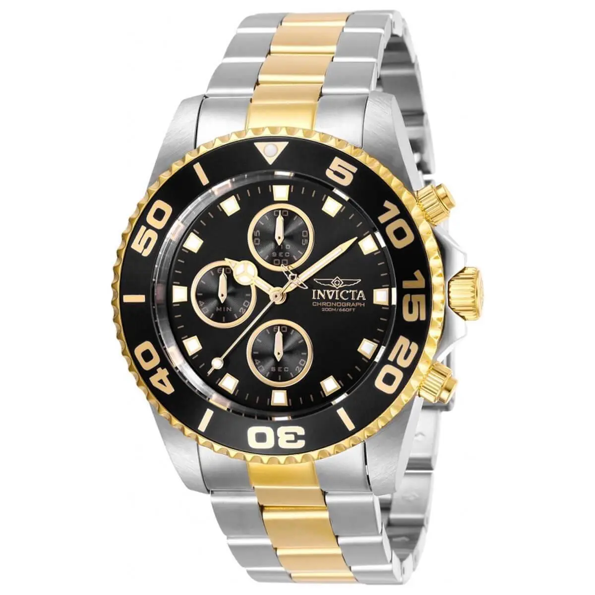 Men`s Watch  Connection Chrono Black Dial Two Tone Bracelet 28691 by Invicta