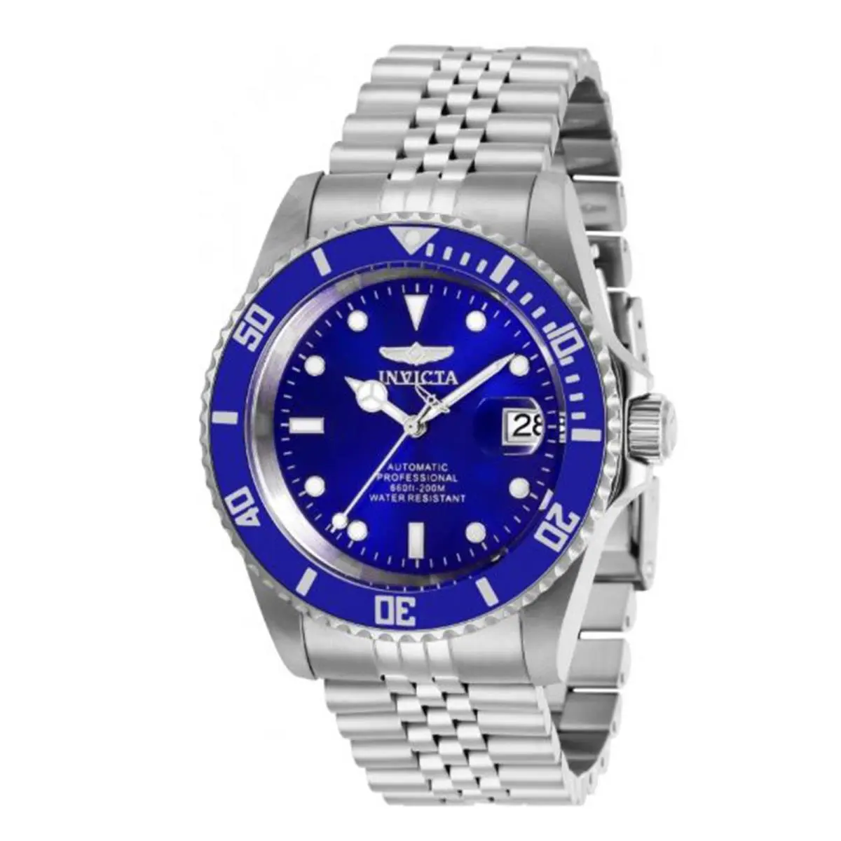 Invicta Pro Diver Men Model 29179 - Men`s Watch Automatic - Dial: Blue, Band: Silver, Bezel: Blue