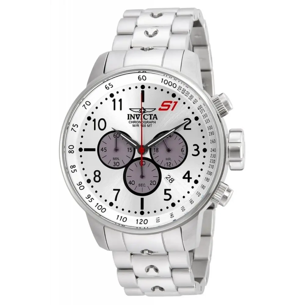 Invicta Men`s 23083 S1 Rally Quartz Chronograph Silver Grey Dial Watch
