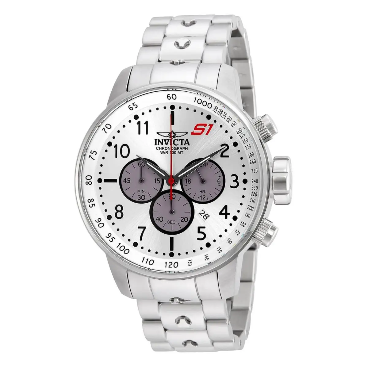 Invicta 23083 Men`s S1 Rally Silver Dial SS Bracelet Chrono Watch
