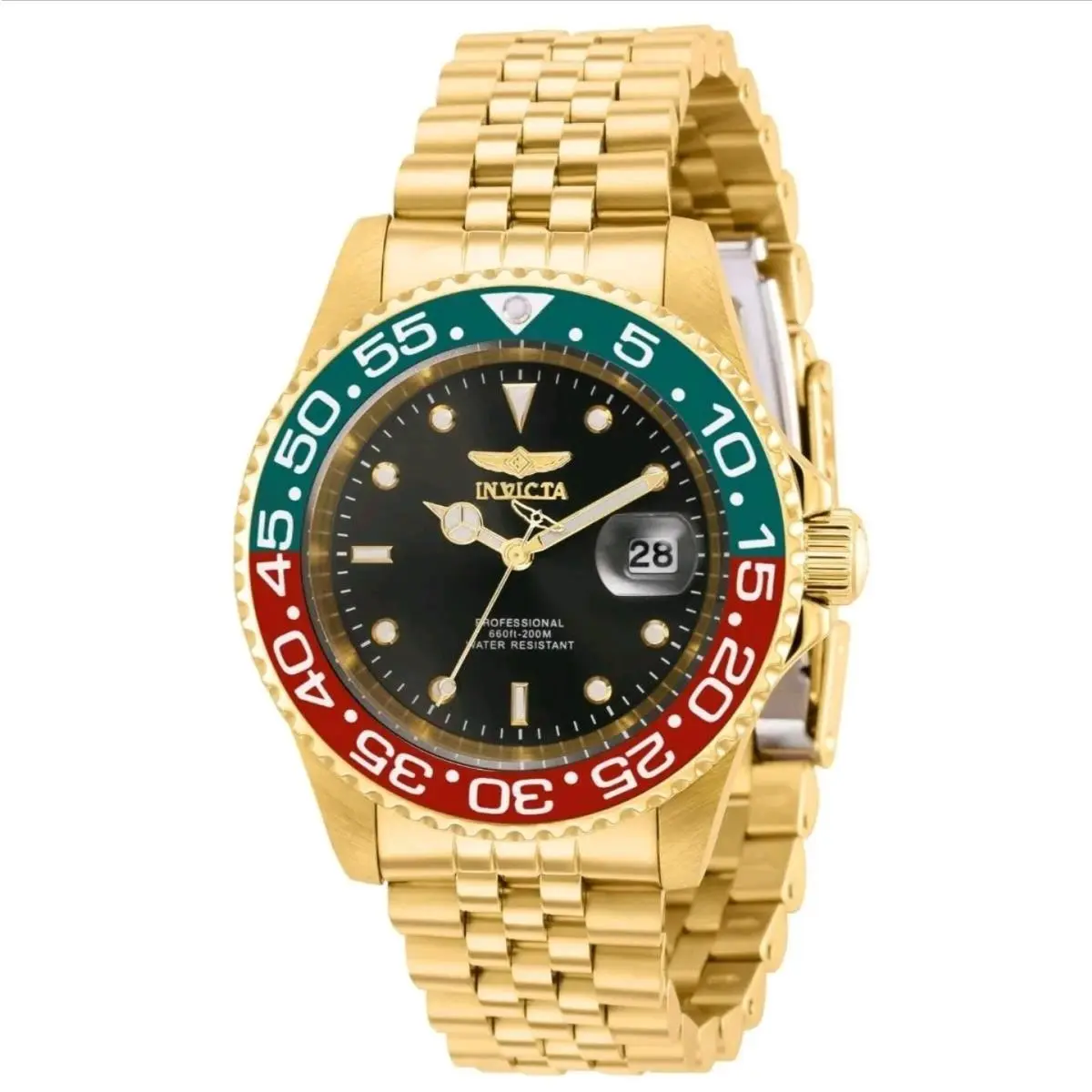 Invicta Pro Diver Quartz Black Dial Pepsi Bezel Men`s Watch 36041 40mm