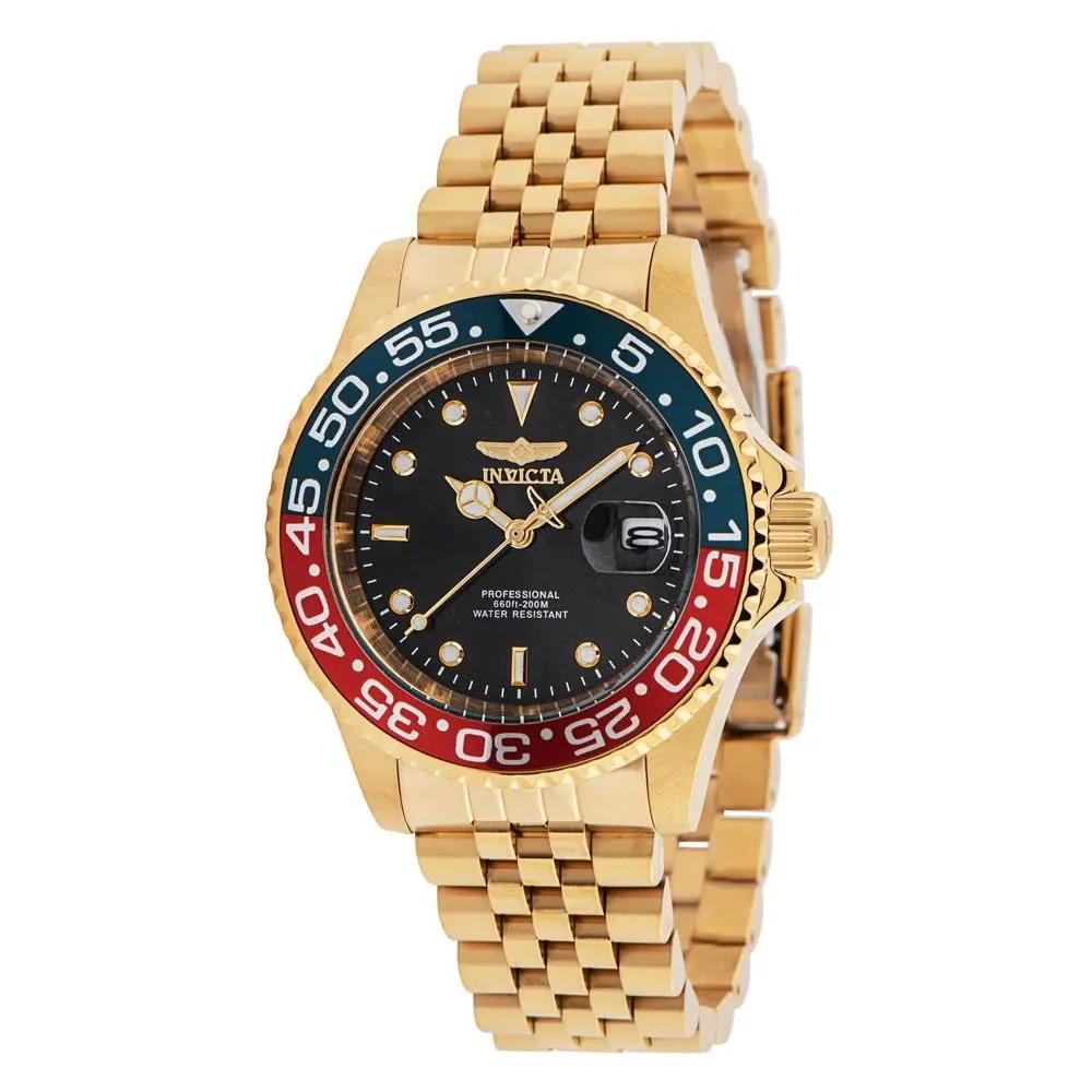 Invicta Pro Diver Quartz Black Dial Pepsi Bezel Men`s Watch 36041