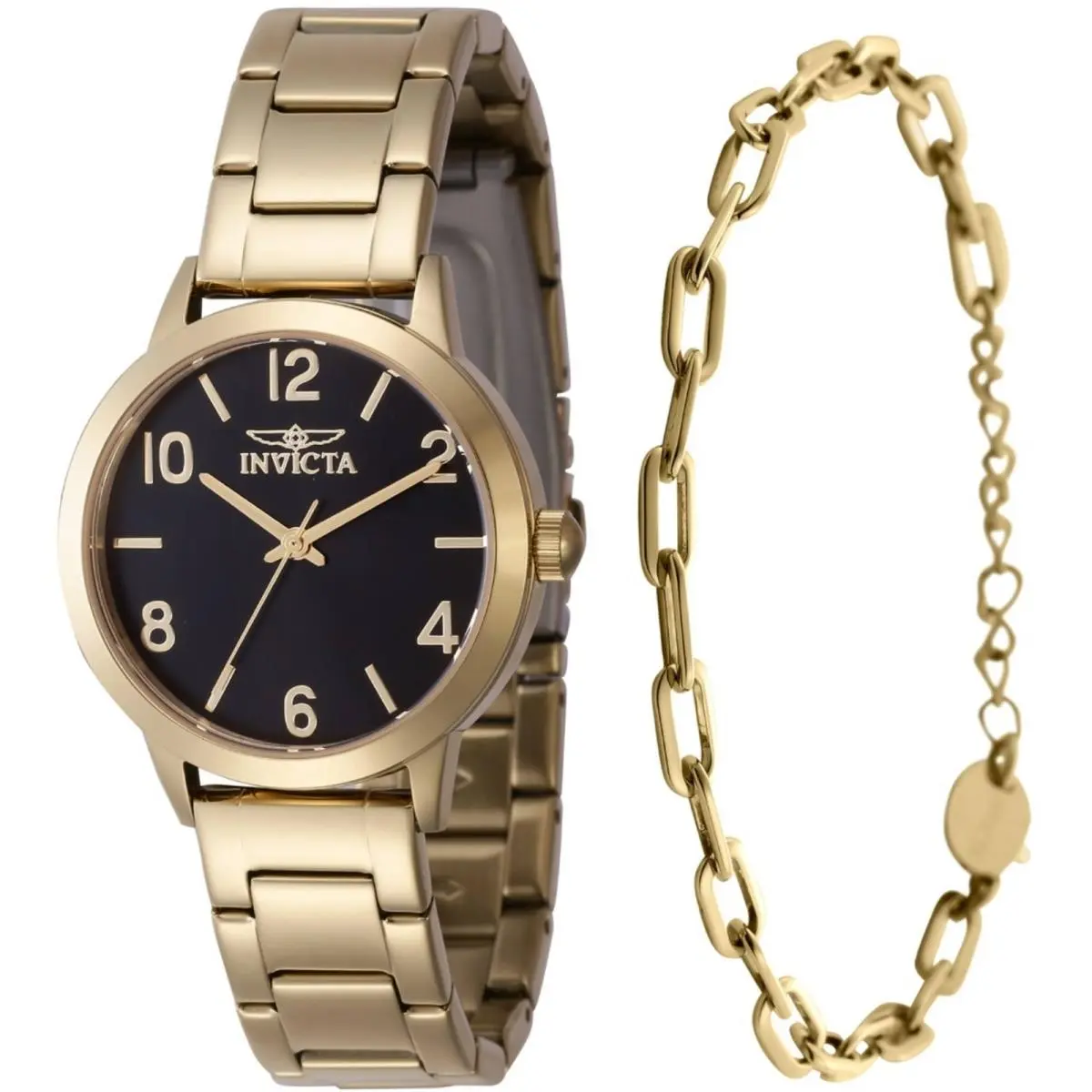 Women`s Watch with Bracelet Set Wildflower Black Dial Bracelet 47272 by Invicta