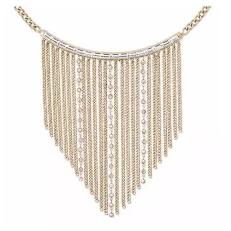 Michael Kors MKJ6215710 Gold Tone Fringe Necklace