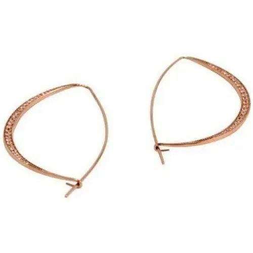 Rose Gold Tone Crescent Crystal Pave Hoop Earrings MKJ2855 by Michael Kors