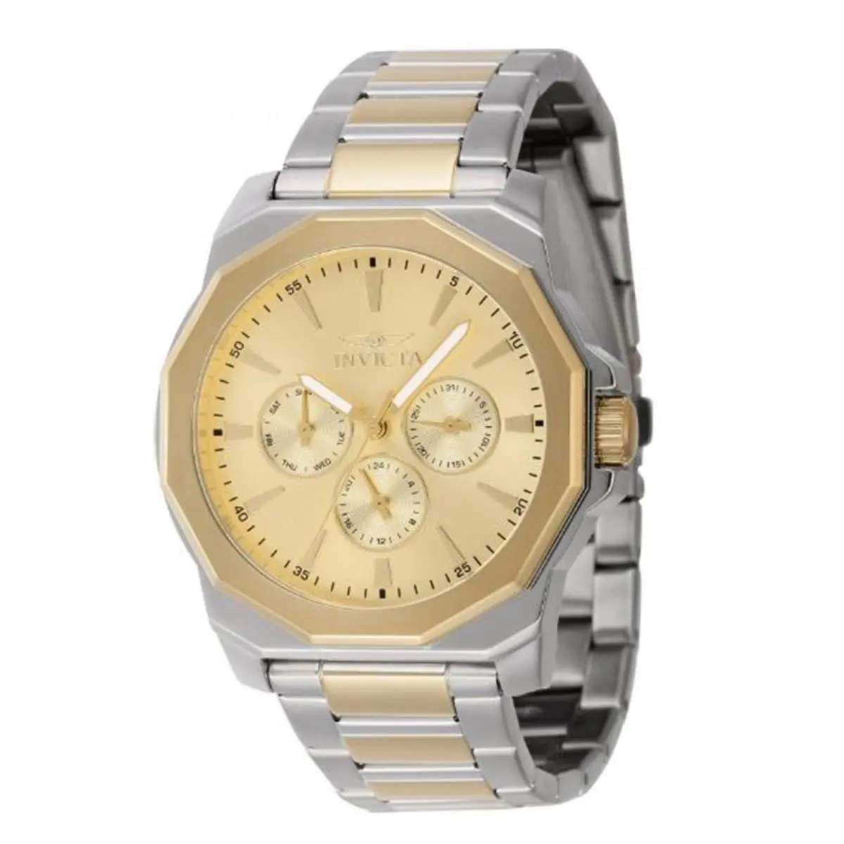 Invicta Speedway Multifunction Gold Dial Two Tone Watch 42mm