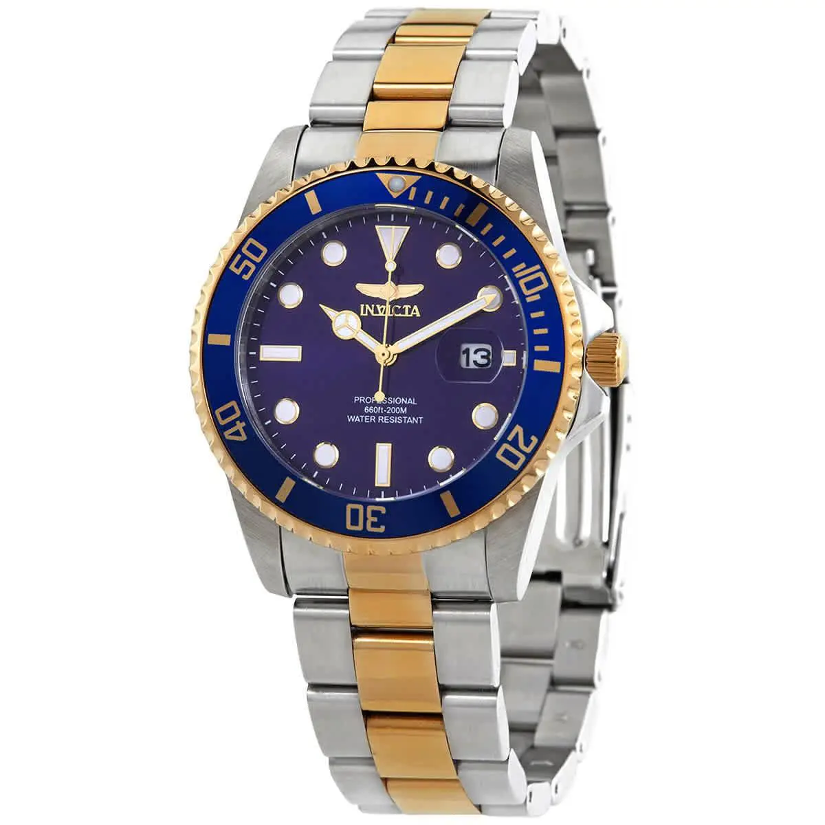 Invicta Pro Diver Quartz Blue Dial Two-tone Men`s Watch 33268