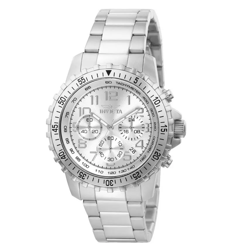 Invicta Specialty Chronograph Silver Dial Men`s Watch 6620 - Silver, Dial: Silver, Band: Silver-tone