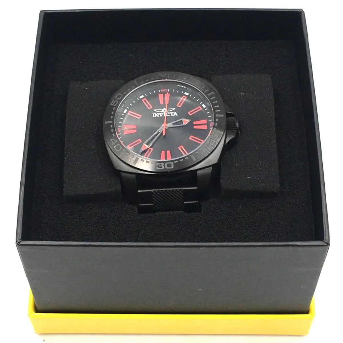 Men`s Wristwatch Invicta Speedway 46315 Quartz Black W/black Dial 46Mm Boxed