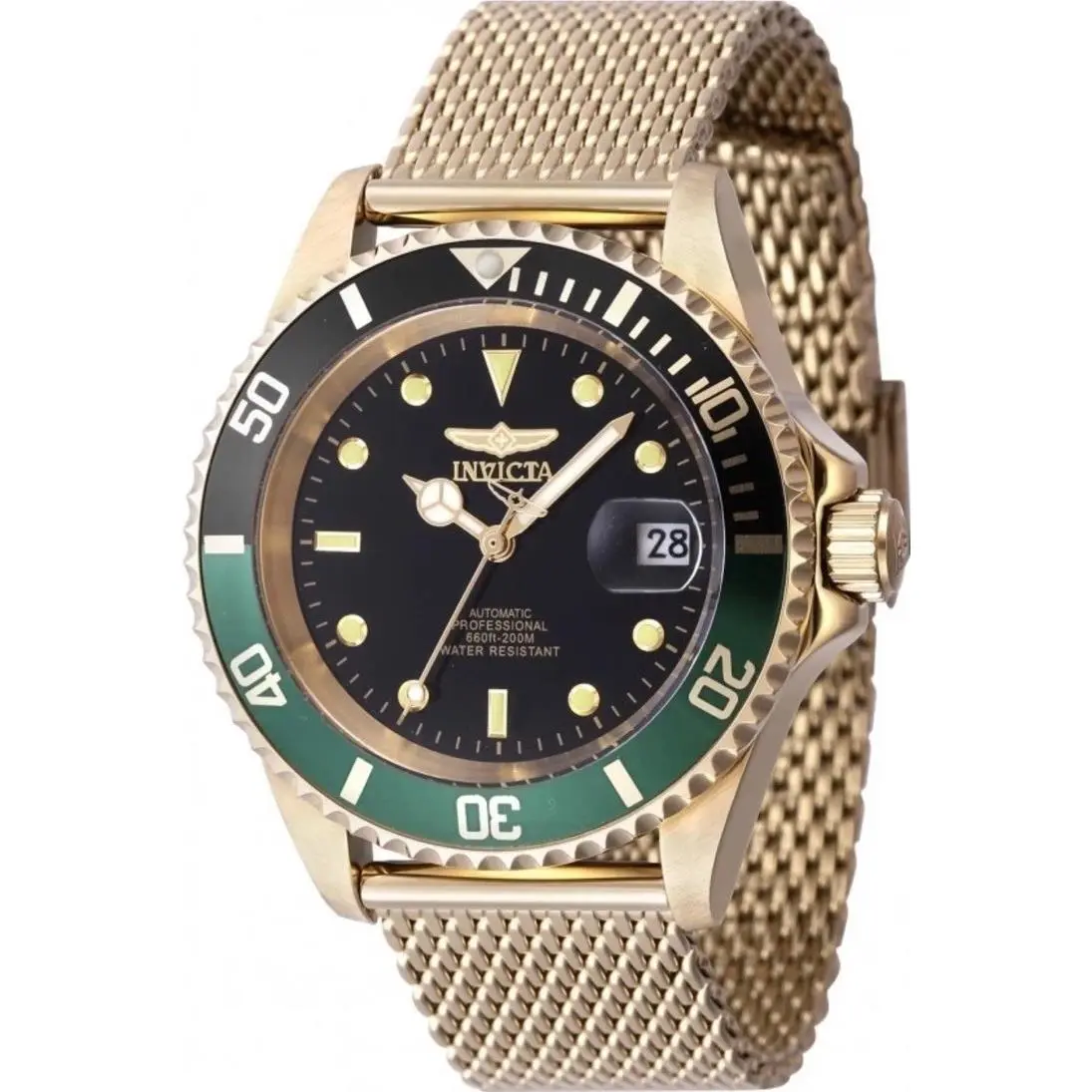 Pro Diver Automatic Black Dial Sprite Bezel Men`s Watch 47723 by Invicta