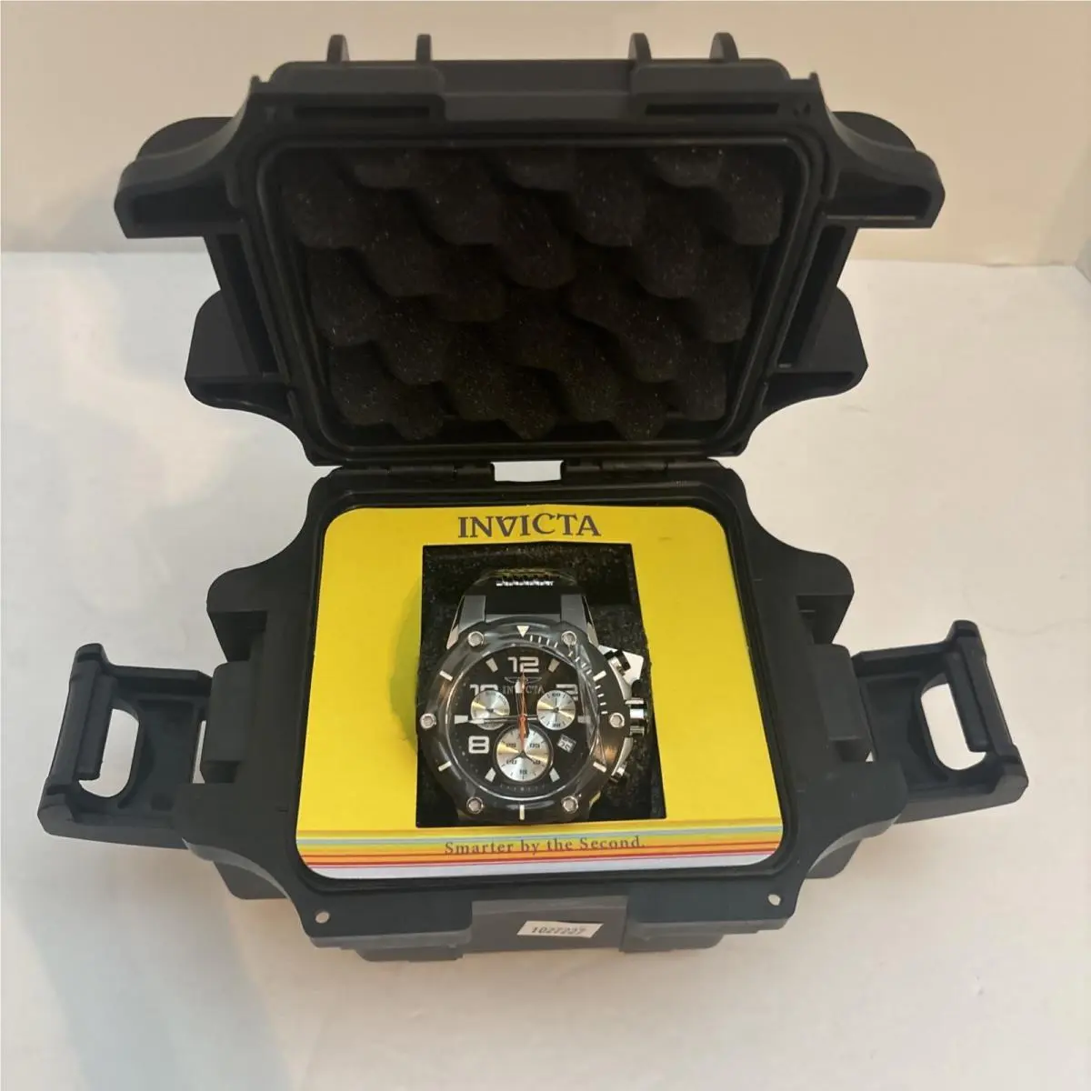 Invicta Speedway Men`s Chronograph Quartz Watch Model 22235 - Dial: Black, Band: Black, Bezel: Black