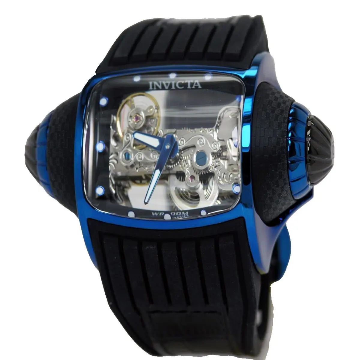 Invicta 35276 Vintage Ghost Automatic Skeleton Dial Black Blue 68MM