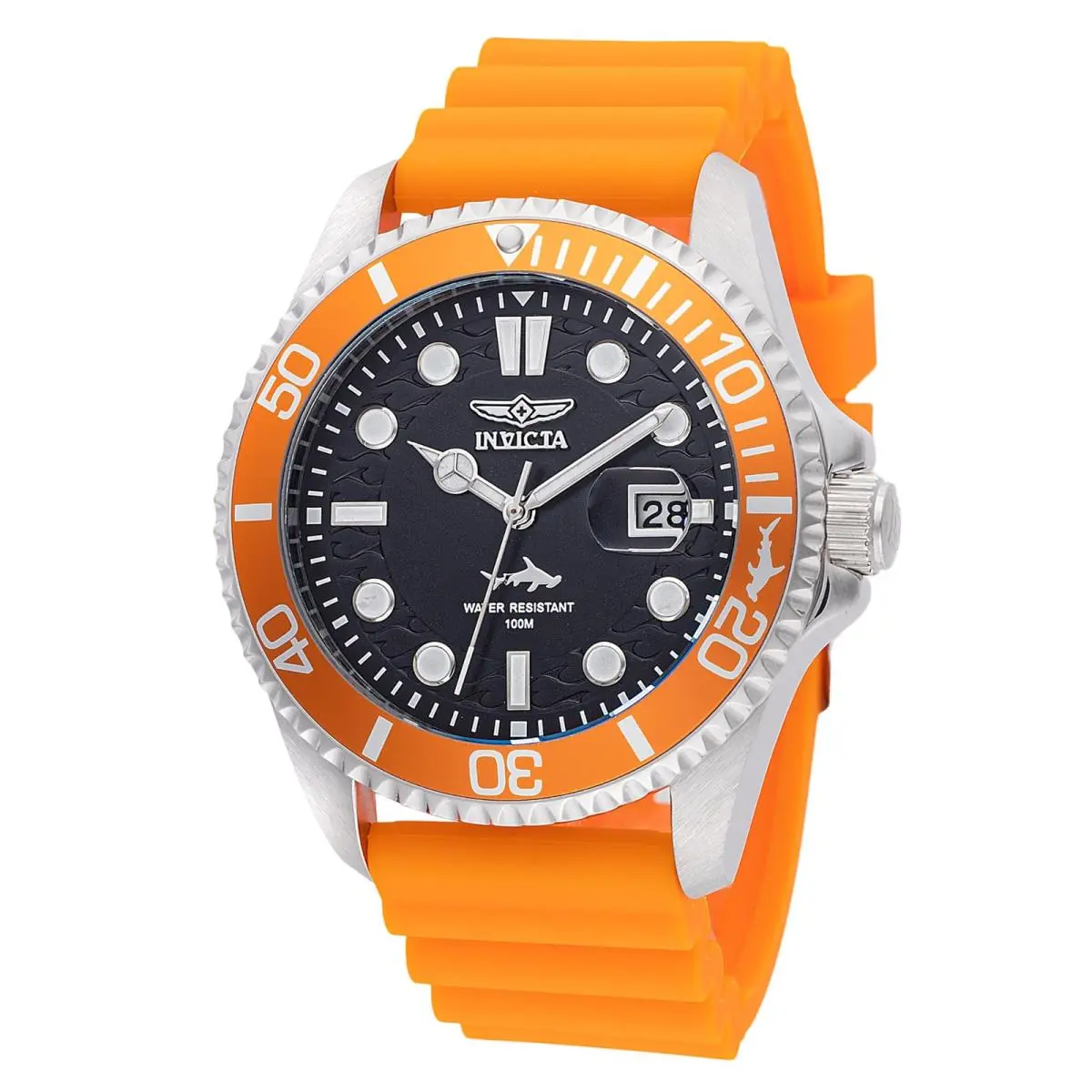 Pro Diver Men 43mm Stainless Steel Steel Black Dial by Invicta
