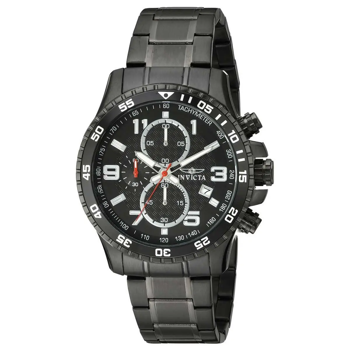 14880 Mens Specialty Quartz 45MM Chronograph Black Stainless Steel Watch by Invicta