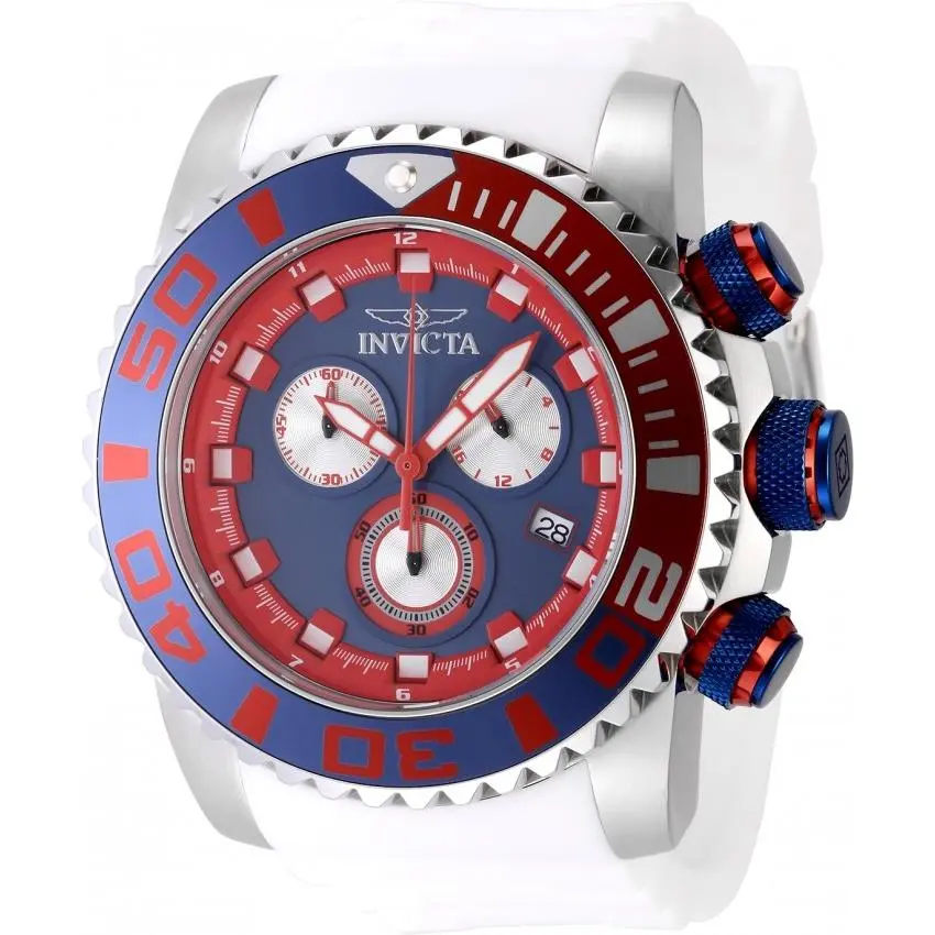 Invicta Sea Hunter Chronograph Gmt Quartz Blue Dial Men`s Watch 48989