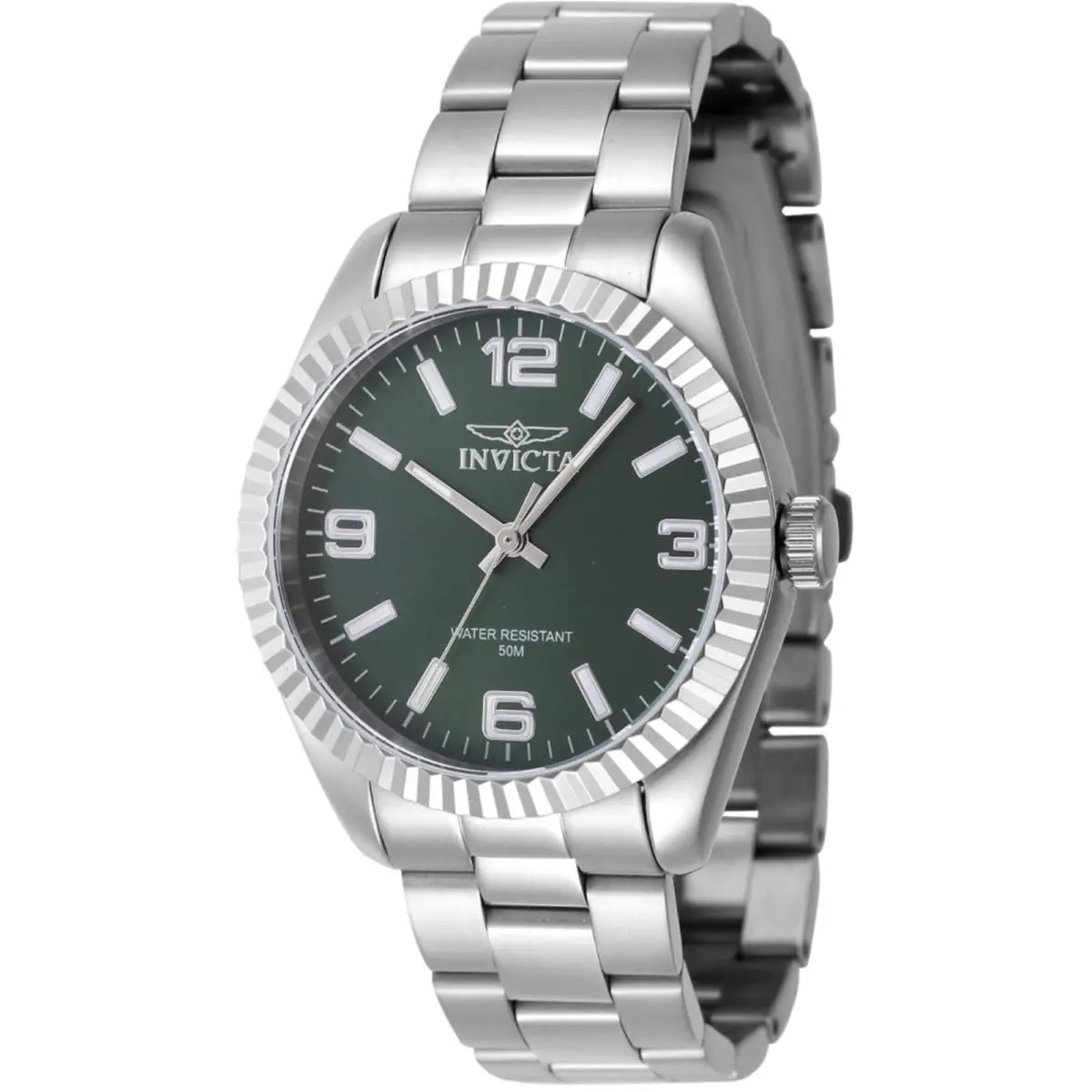 Invicta Women`s Watch Specialty Quartz Green Dial Stainless Steel Bracelet 47465 - Dial: Green, Band: Silver