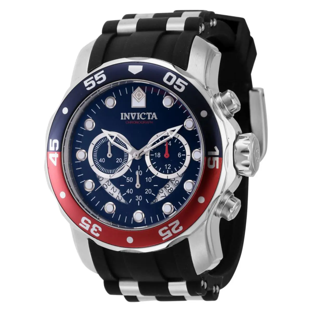 Watch Invicta 44521 Pro Diver Men 48 Stainless Steel - Dial: Steel, Band: Black, steel