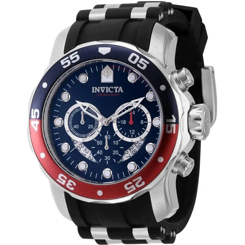 Invicta Pro Diver Scuba Men`s Navy Dial Rubber Strap Quartz Watch 44521