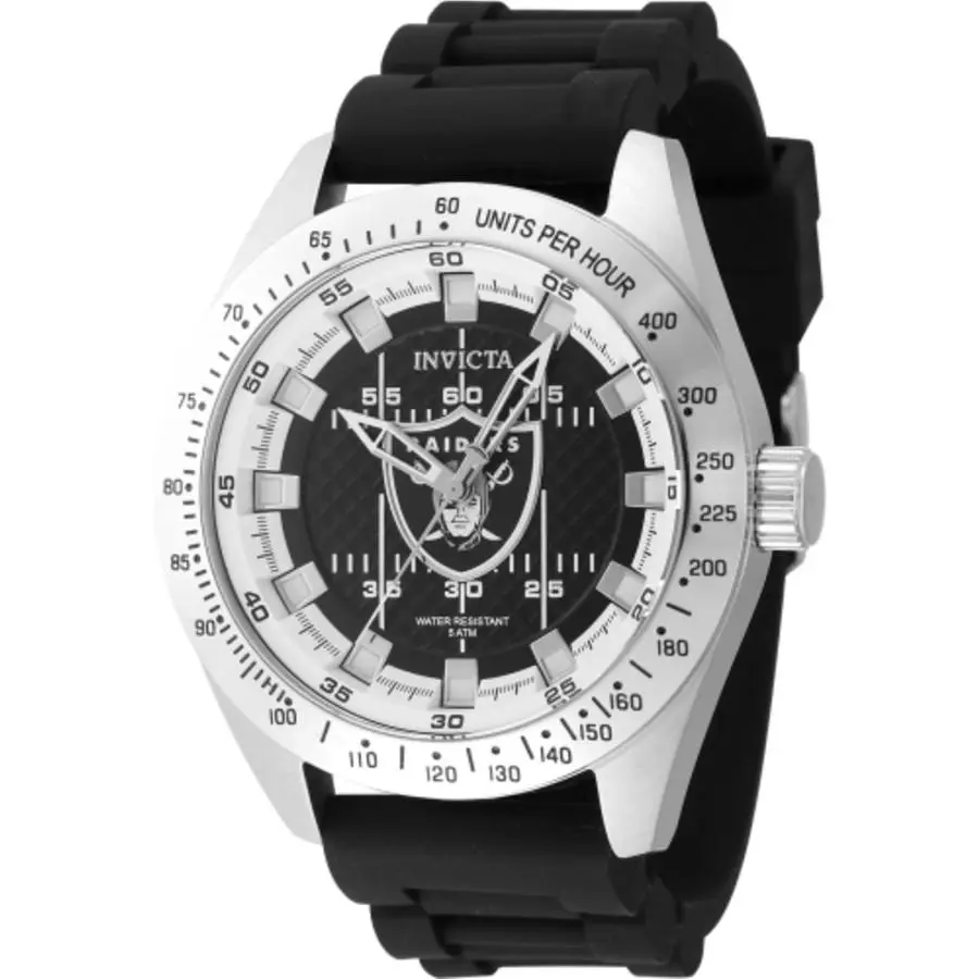 Invicta Watch Nfl Las Vegas Raiders Mens 45mm Black 47859