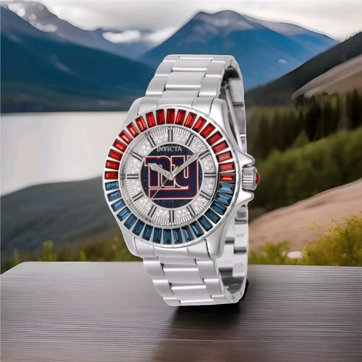 Invicta Angel 42055 Nfl York Giants NY Womens Watch 38MM Crystal Watch