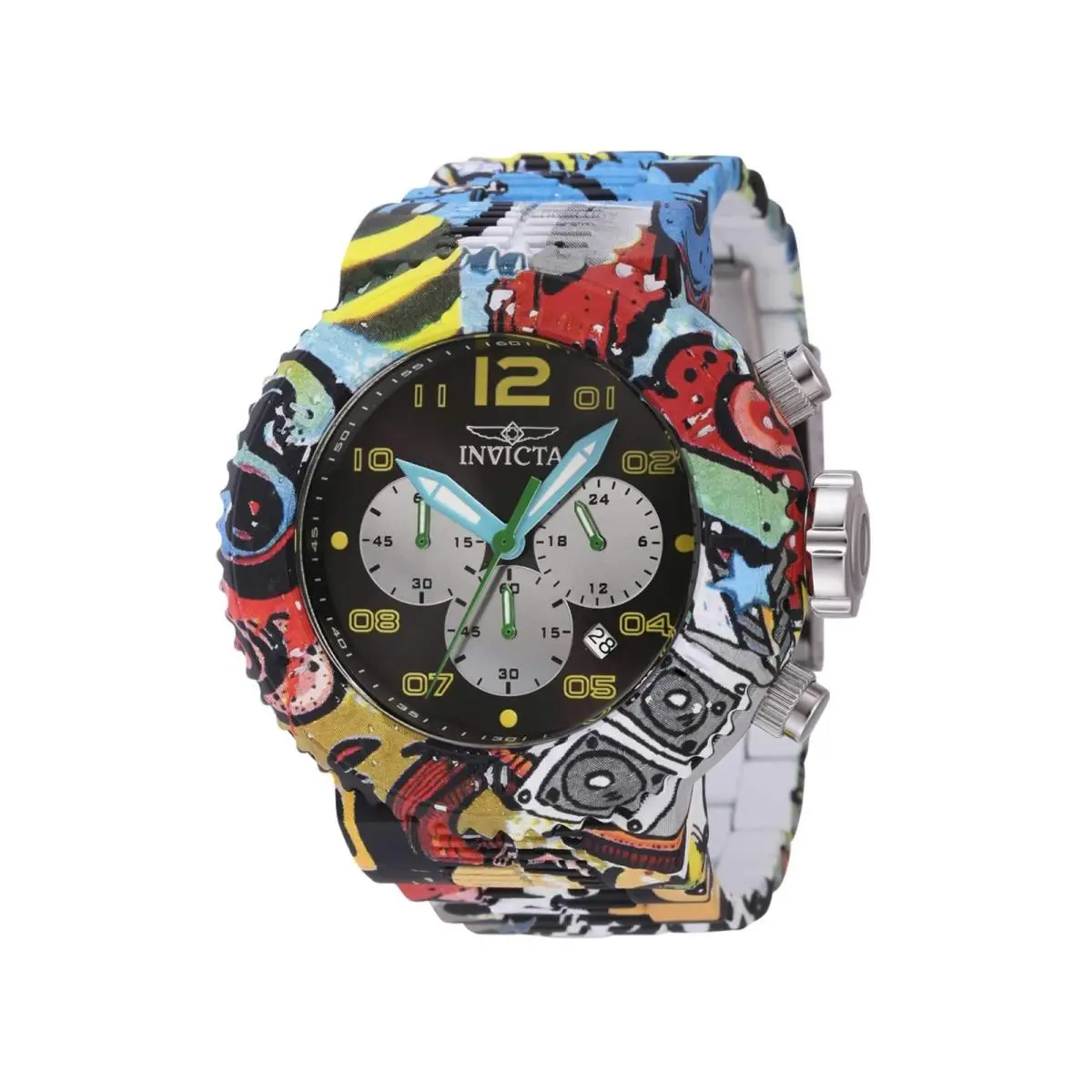 Invicta Men`s Watch Pro Diver Quartz Chronograph Aqua Plated Bracelet 43233