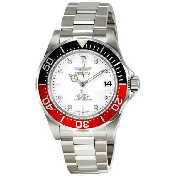 Invicta Pro Diver Automatic White Dial Coke Bezel Men`s Watch 9404
