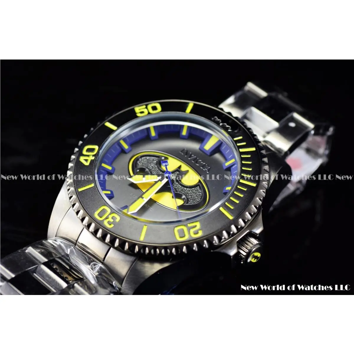 Invicta Men`s DC Comics Batman Automatic Black Tone SS Watch 47mm