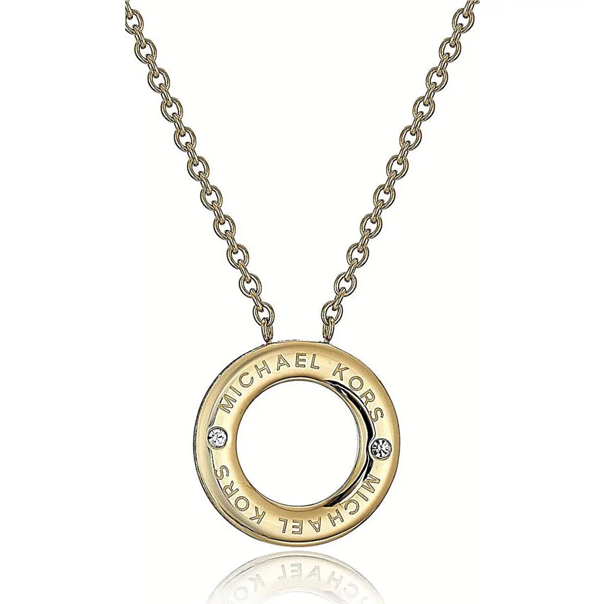 Michael Kors MKJ6379710 Gold Tone Haute Iconic Circle Necklace