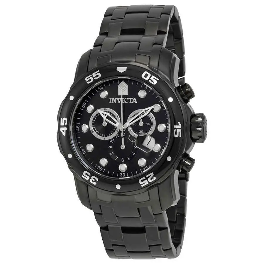 Invicta Pro Diver Chronograph Black Dial Men`s Watch 0076