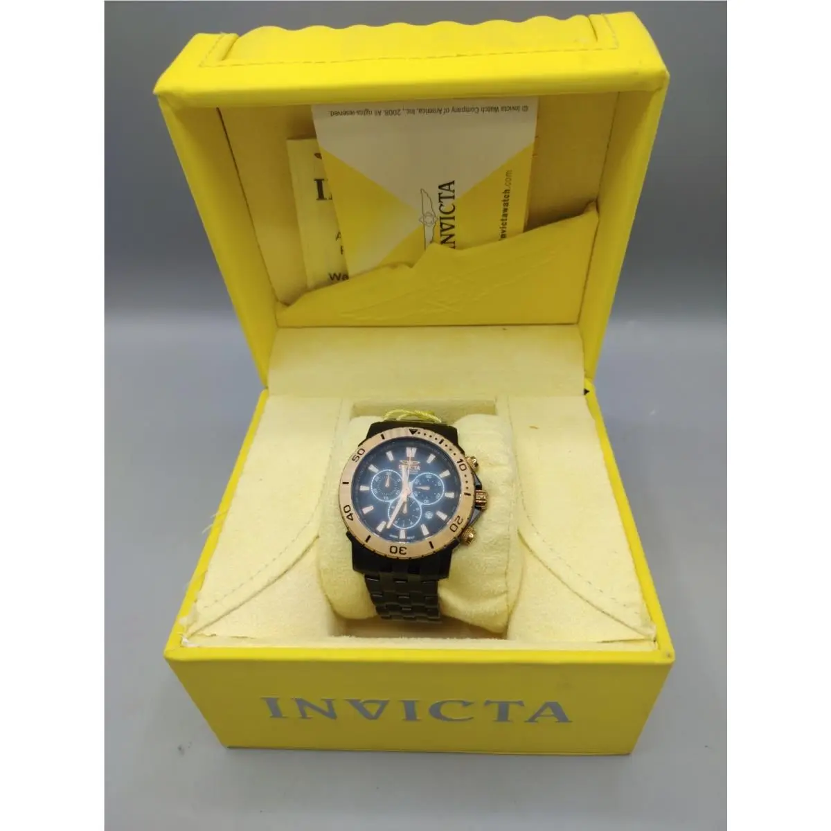 Invicta Men’s Pro Diver Chronograph Black Copper Plated Stainless Steel Watch