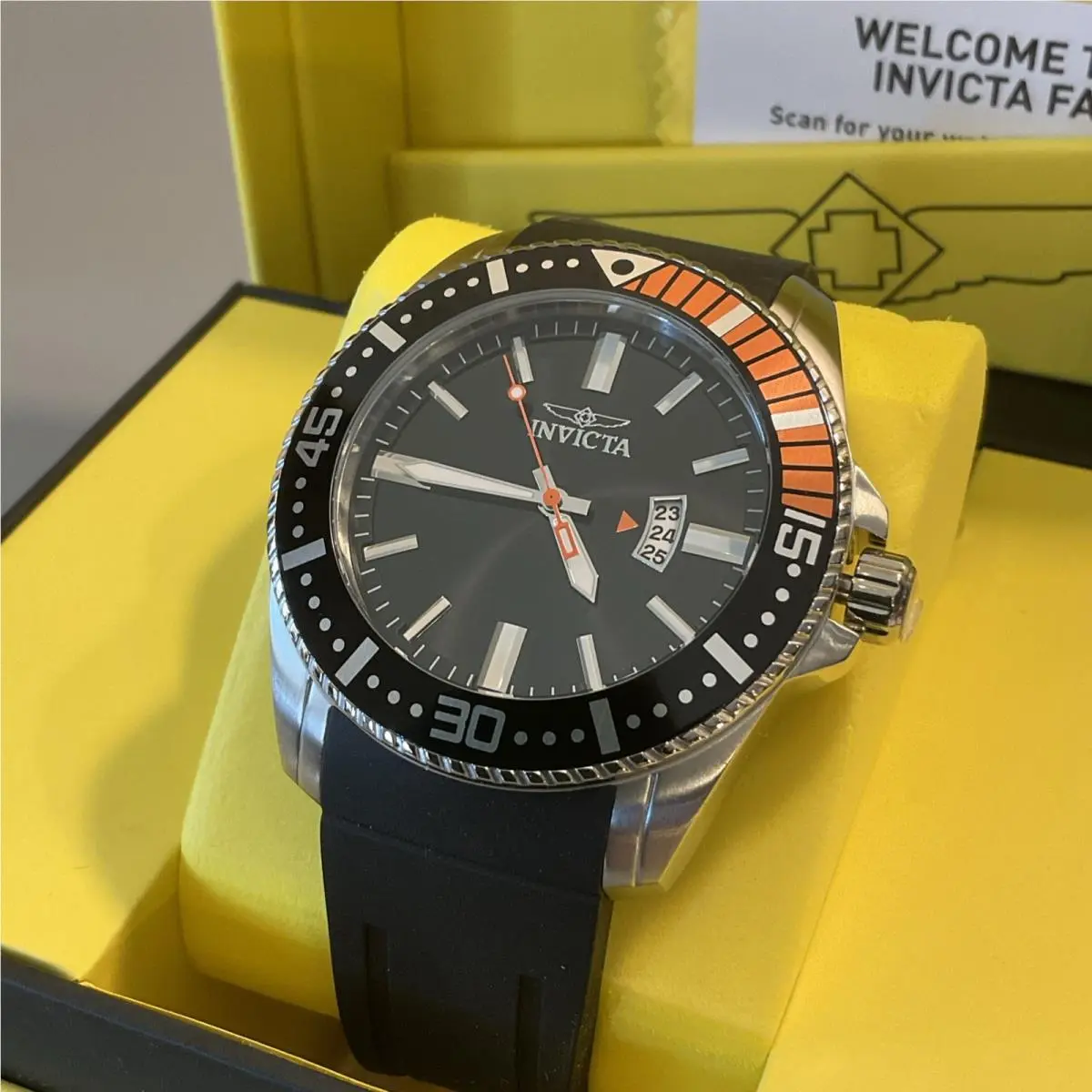 Invicta Pro Diver Vigorum 48mm Men`s Watch Silver/orange 21392