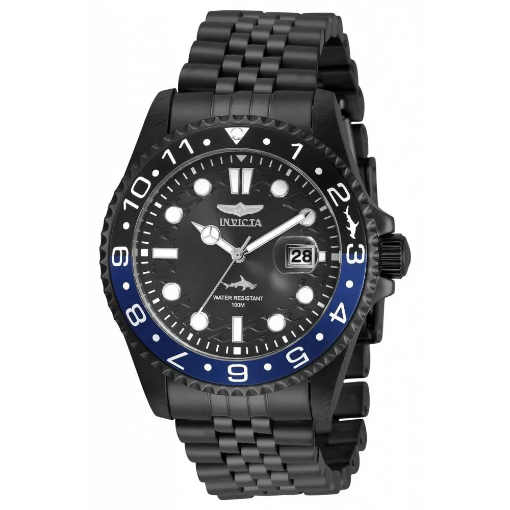 Invicta Men`s 30627 Pro Diver Quartz 3 Hand Black Dial Watch