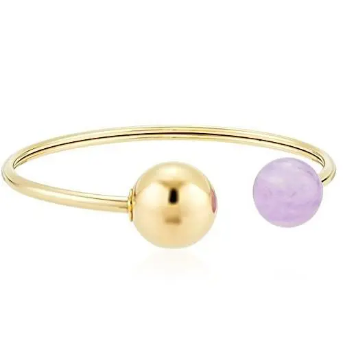 Michael Kors Gold Tone Semi Precious Flexi Open Cuff Bracelet with Dusty Bag