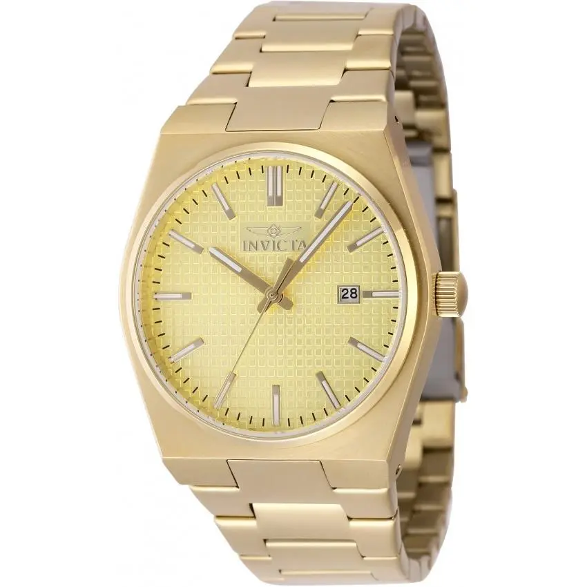 Invicta Speedway Zager Exclusive Quartz Gold Dial Men`s Watch 48398