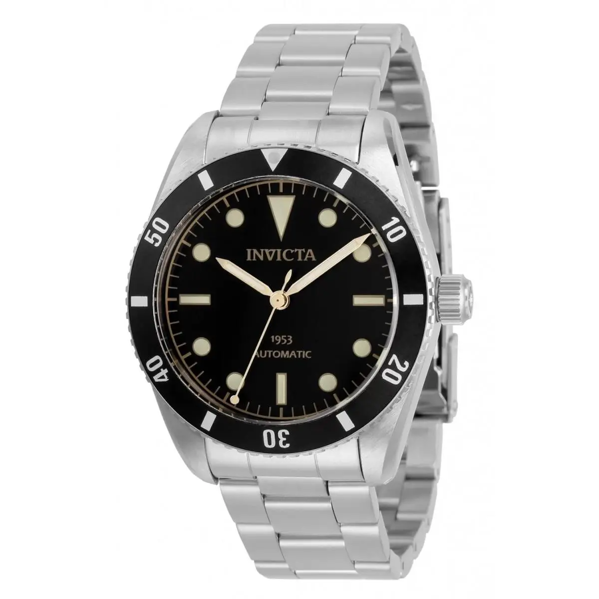 Invicta 31290 Automatic Watch Black Dial Stainless Steel 40mm Men