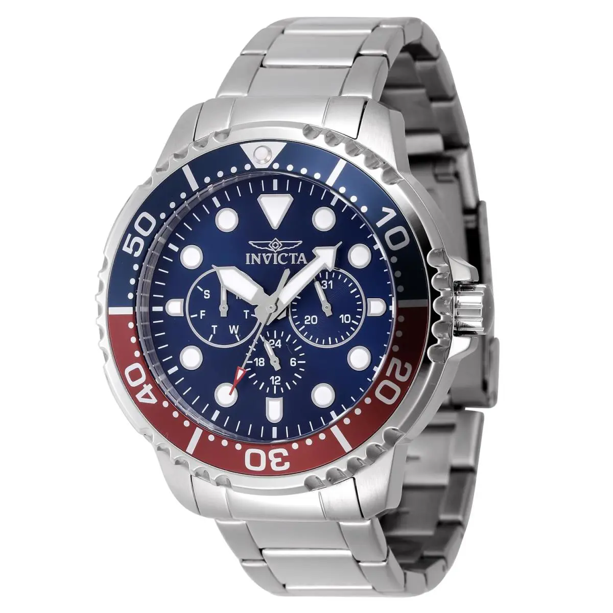 Invicta Pro Diver 47227 Mens 48mm Black Dial Quartz Stainless Steel Watch