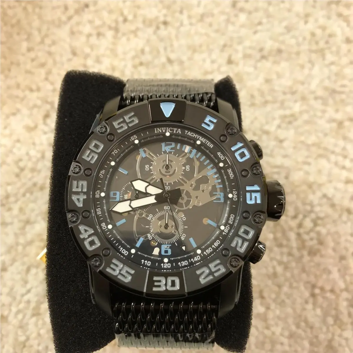 Invicta Racing JM Limited Edition Men`s 48mm Black Blue Skeleton Watch 48057
