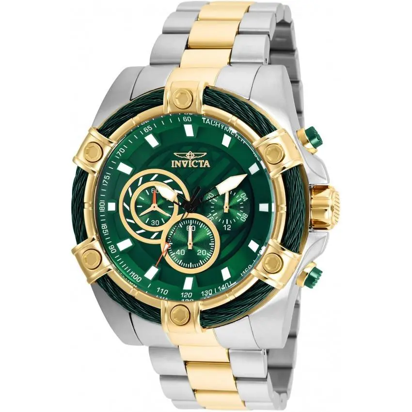 Invicta Men`s 53mm Bolt Quartz Chronograph Two-tone Stainless Steel Watch 25519