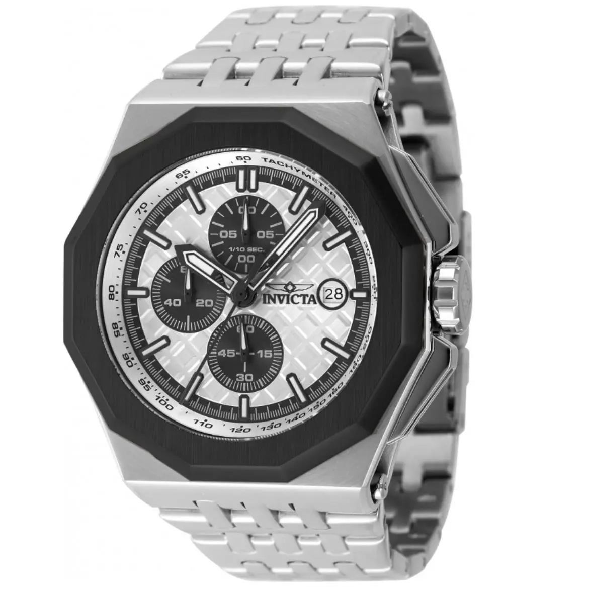 Invicta Akula Ironshard Men`s 48mm Black Silver Chronograph Watch 47391