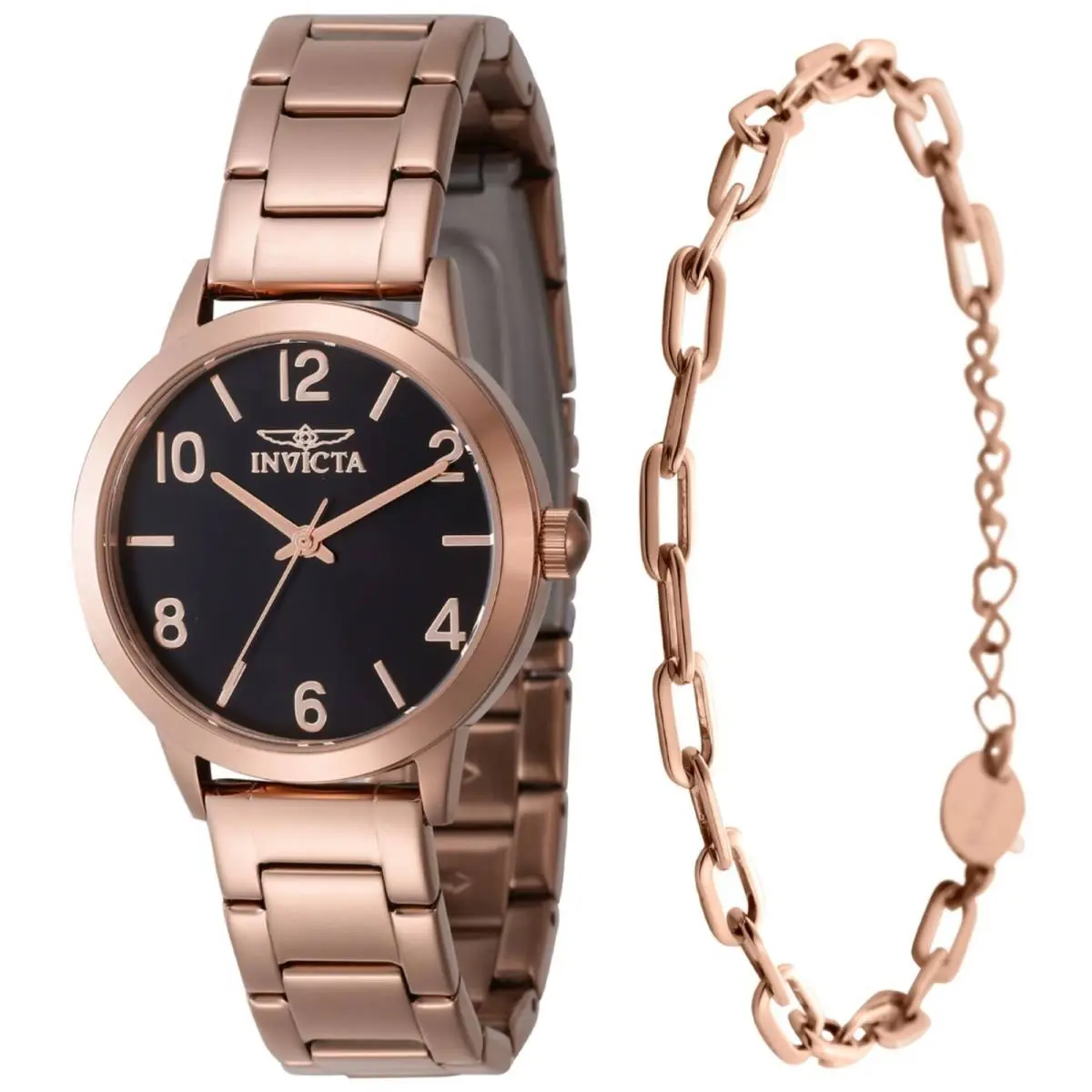 Invicta Women`s Watch with Bracelet Set Wildflower Rose Gold Bracelet 47272