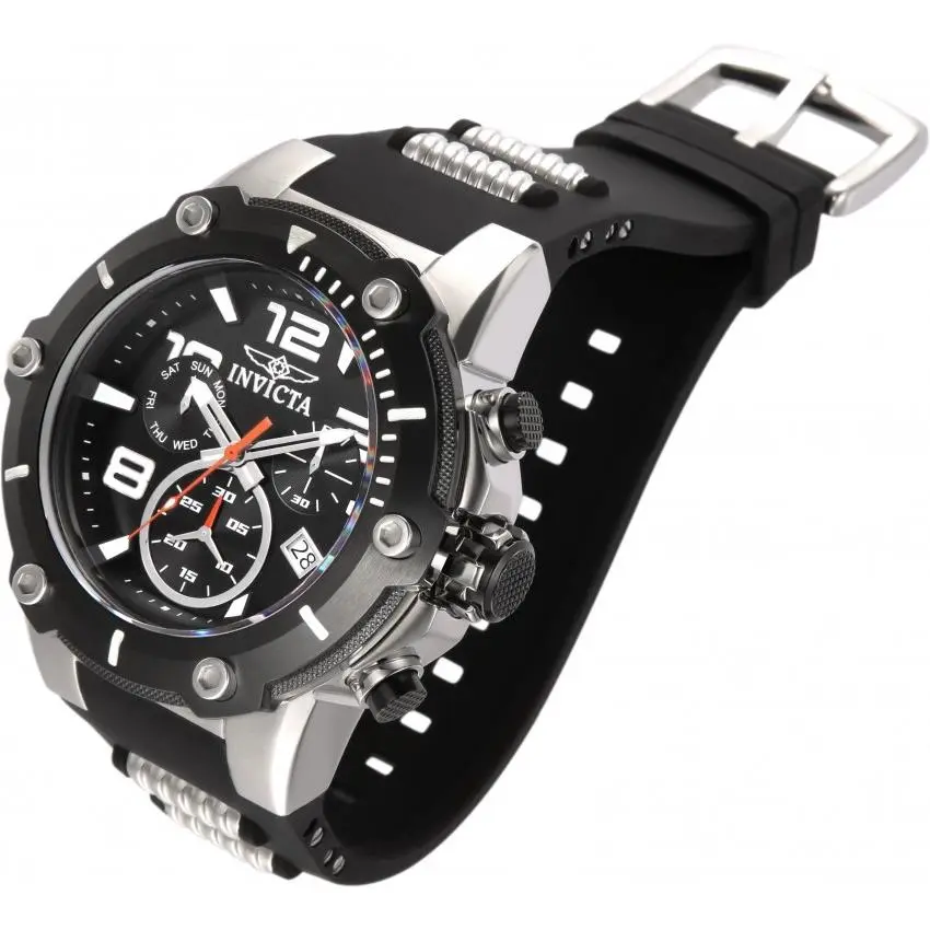 Mens  19526 50mm Speedway Chronograph Silicone Strap Watch by Invicta