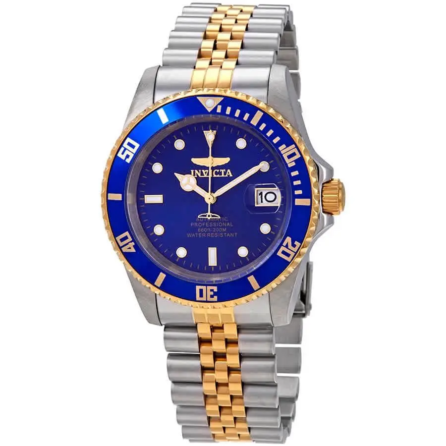Pro Diver Automatic Blue Dial Two-tone Men`s Watch 29182 by Invicta