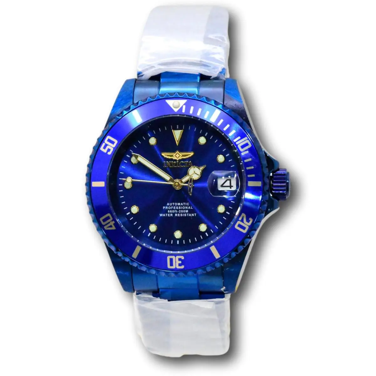 Invicta Pro Diver Automatic Men`s 40mm Deep Blue Label Watch 27750 Rare