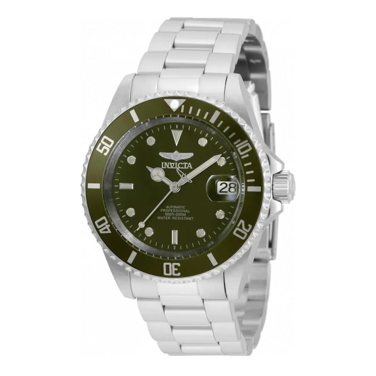 Pro Diver Mens 40mm Automatic NH35A Watch Military Green/steel 35690 by Invicta