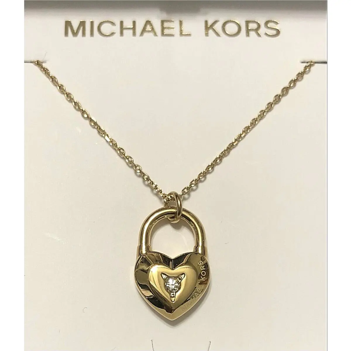 Michael Kors Gold-tone Heart Pendant Necklace MKJX7443710