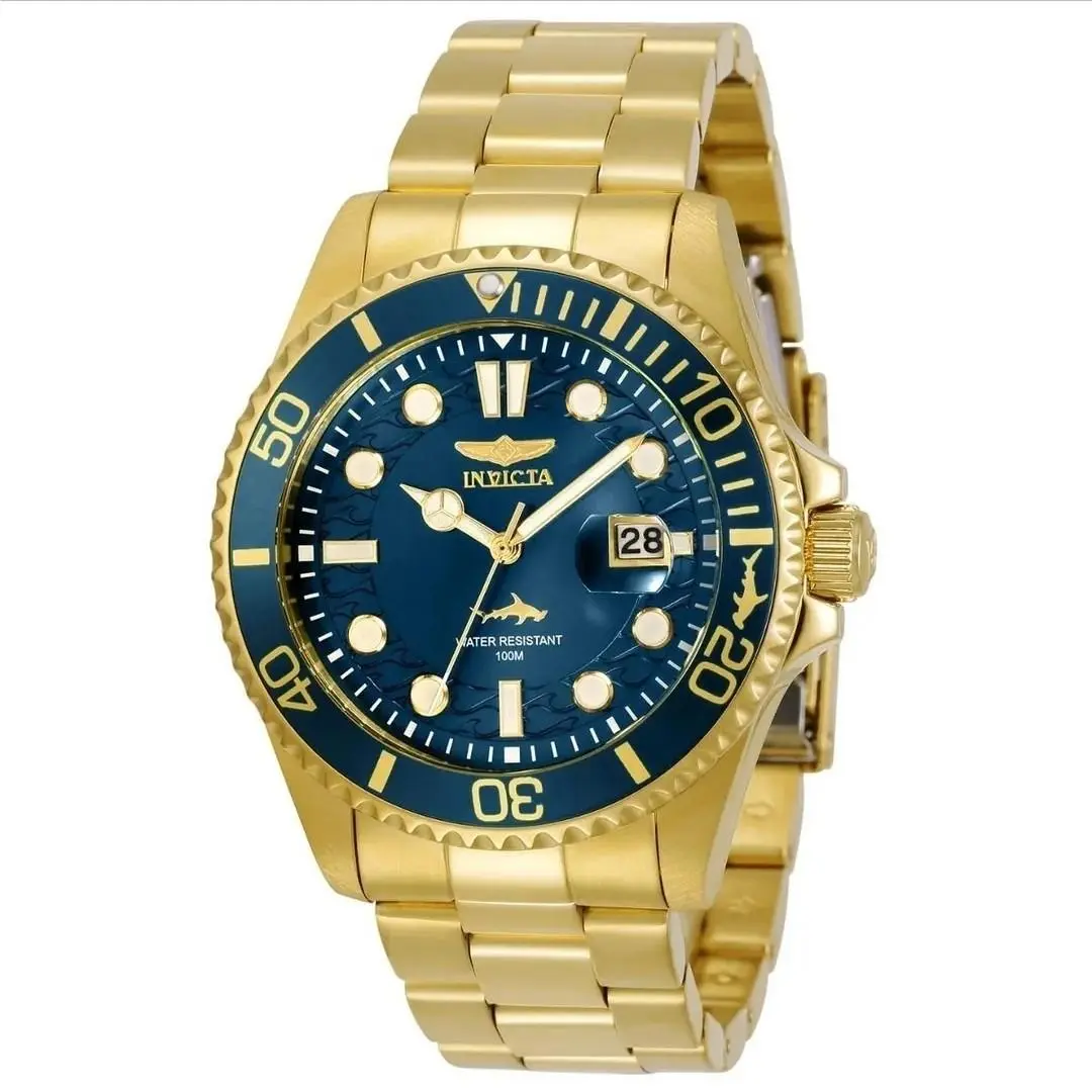 30024 Men`s Pro Diver Quartz Men`s Watch Gold/blue by Invicta