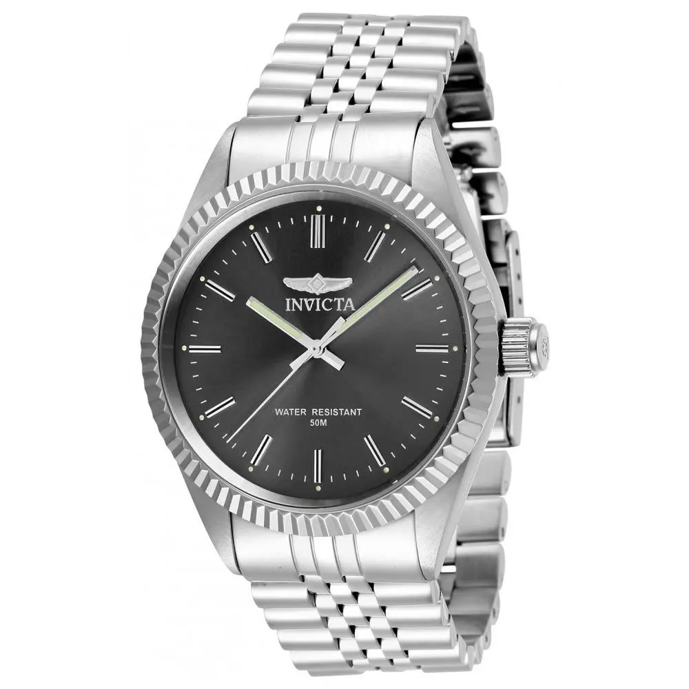 Invicta Men`s 29372 Specialty Quartz 3 Hand Charcoal Dial Watch